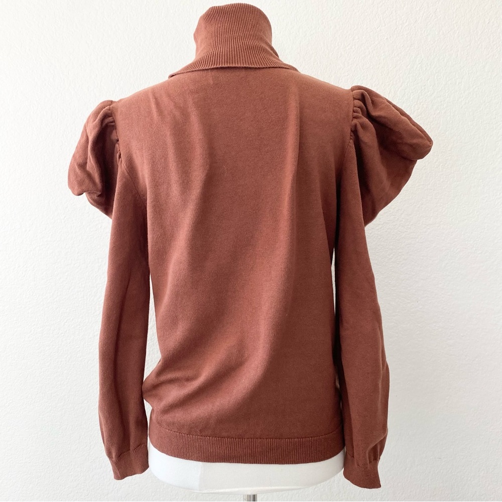 MISA LOS ÁNGELES GABRIELA Puff Sleeve Turtleneck Top/Sweater - Picture 3 of 6
